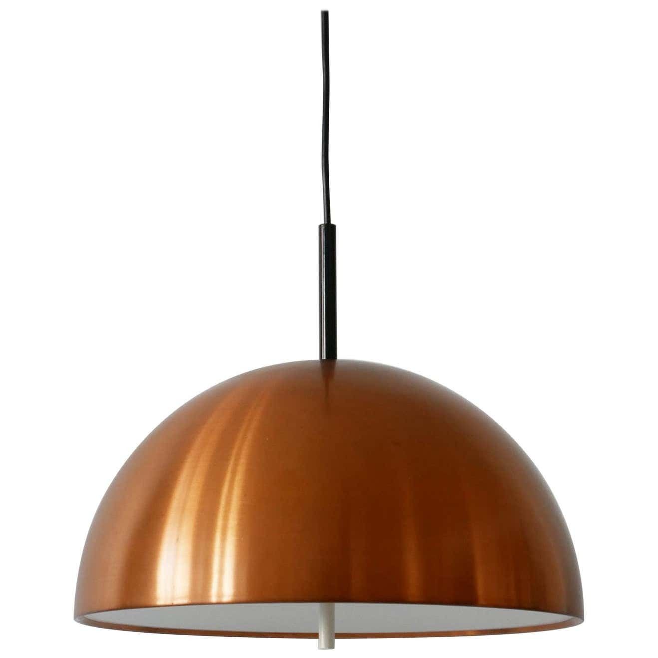 Elegant Mid Century Modern Copper Pendant Lamp By Staff & Schwarz 1960s, Germany
