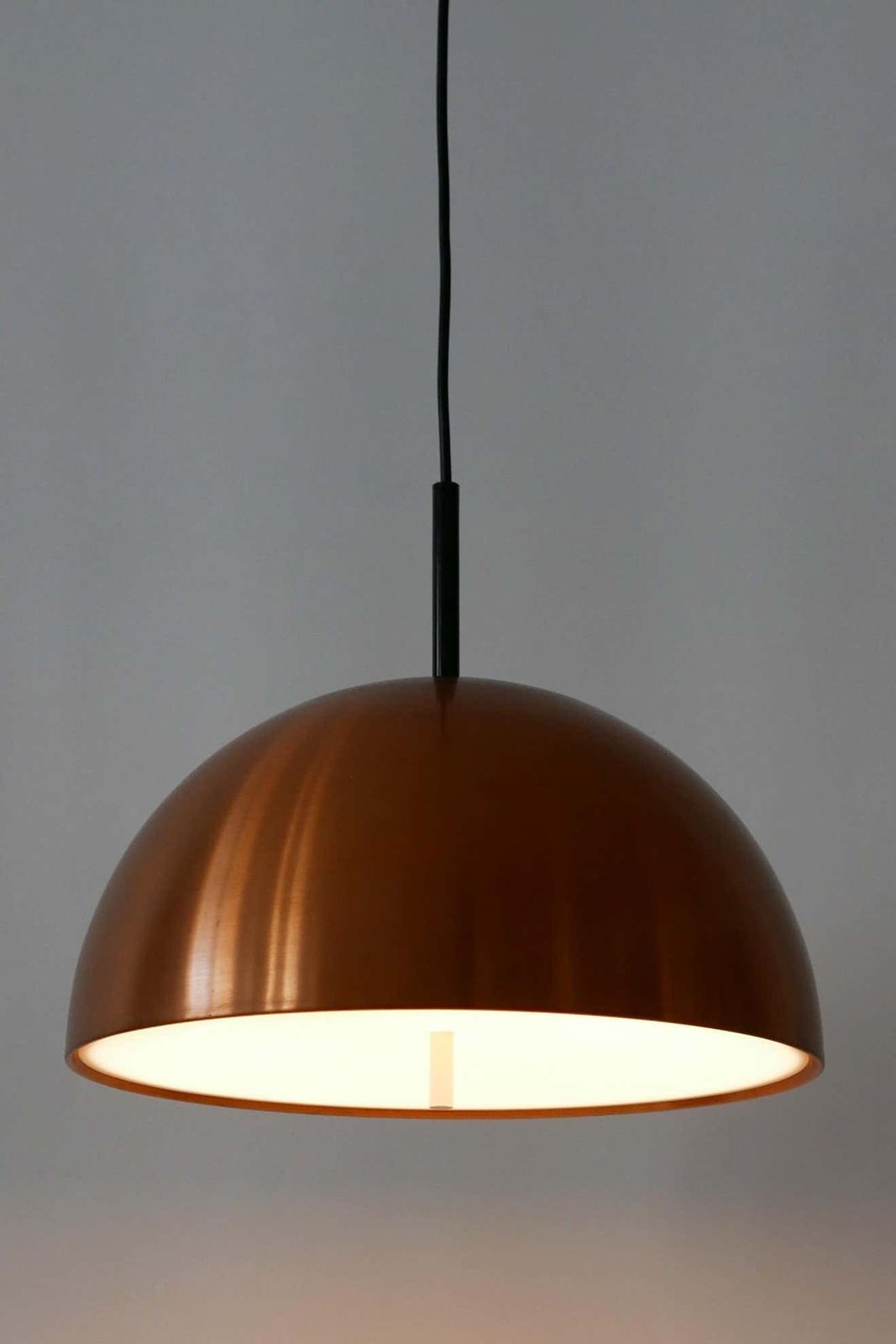 photo vintage Elegant Mid Century Modern Copper Pendant Lamp By Staff & Schwarz 1960s, Germany
