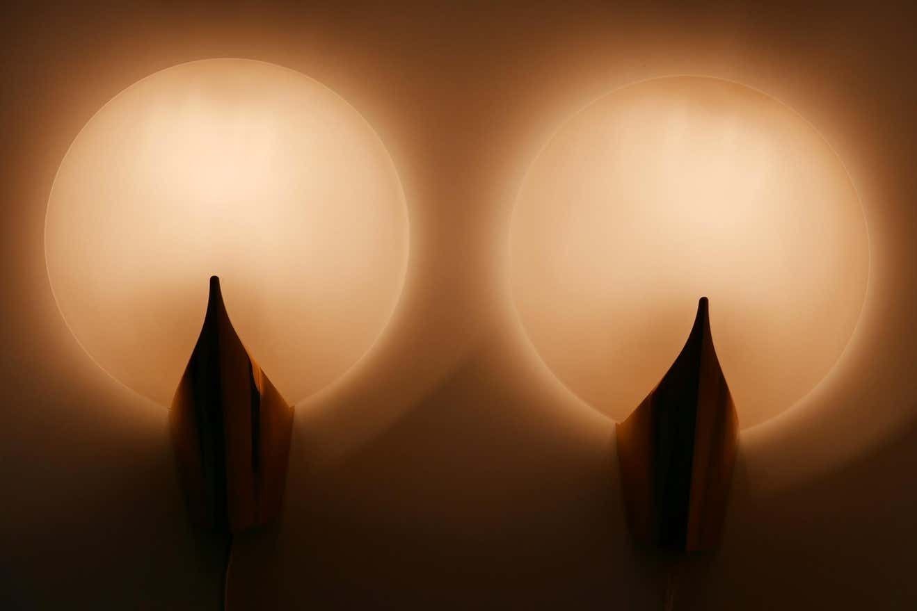 Set Of Two Elegant Modernist Wall Lamps Or Sconces By J.T. Kalmar, 1980s Austria photo furniture