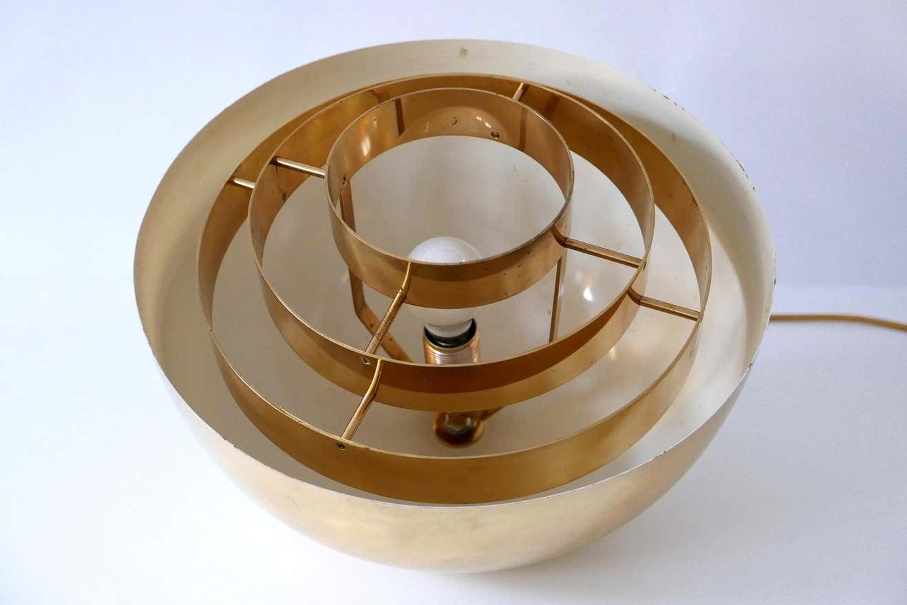 photo vintage Brass Pendant Lamp Dome By Vereinigte Werkstätten München In 1960s, Germany