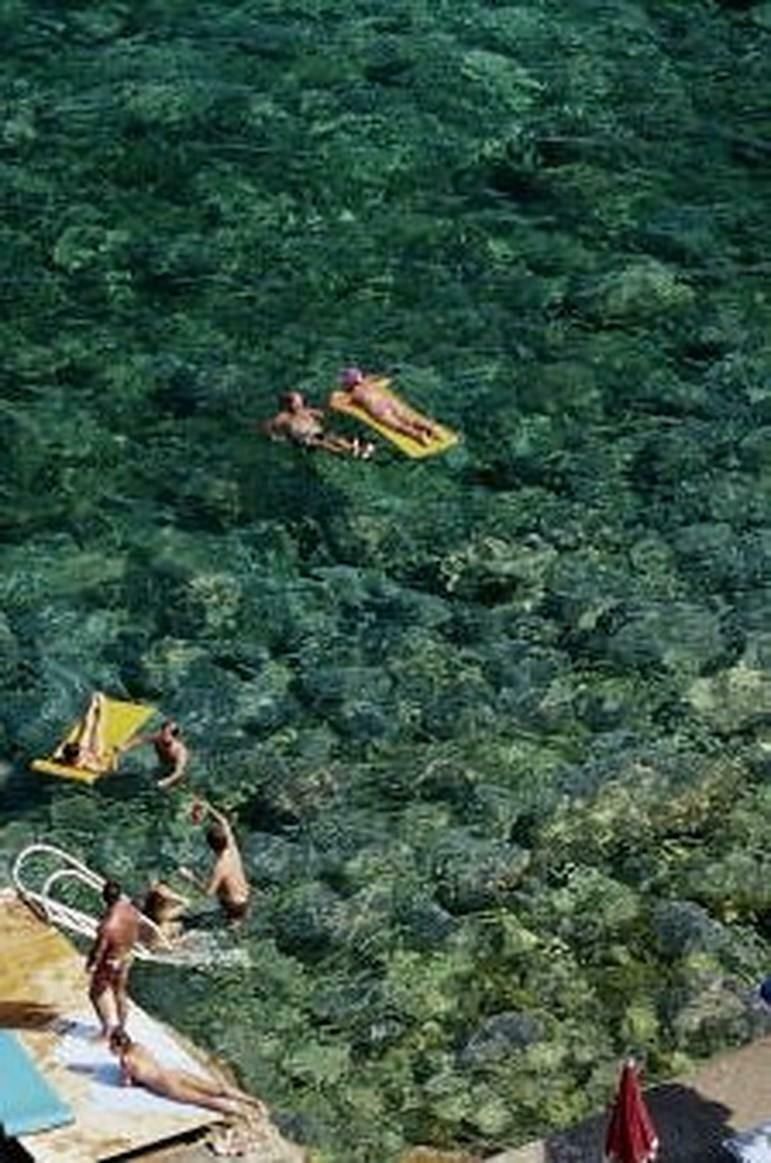 Porto Ercole Beach By Slim Aarons, Limited Edition Estate Stamped C Type photo furniture
