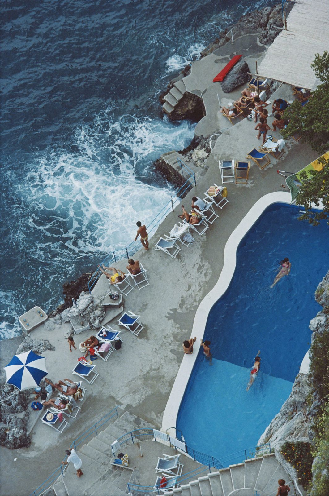 Pool On The Amalfi Coast By Slim Aarons   Limited Edition Estate Stamped C Type Print