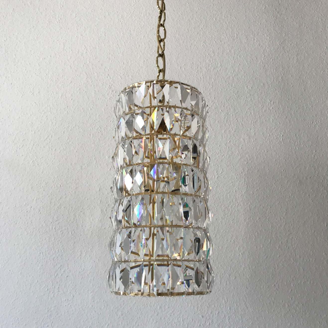 Lighting Crystal Glass Pendant Lamp Or Chandelier By Bakalowits & Söhne Vienna Austria photo
