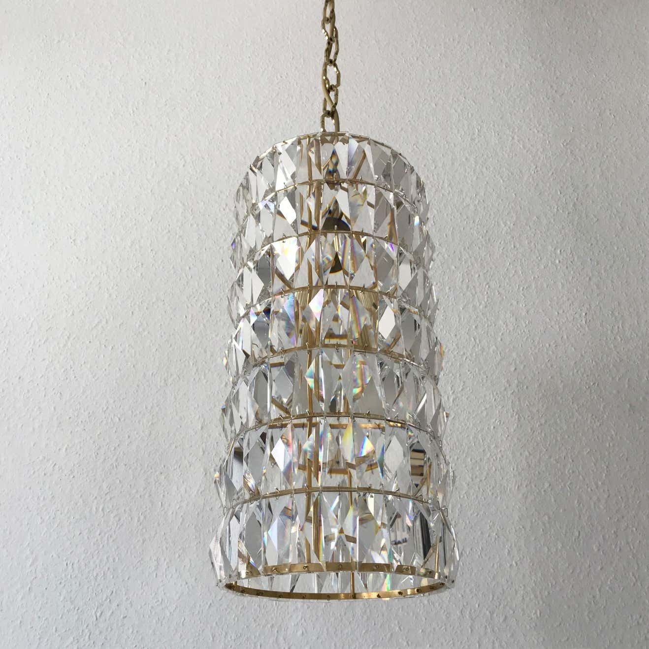 photo vinterior Crystal Glass Pendant Lamp Or Chandelier By Bakalowits & Söhne Vienna Austria