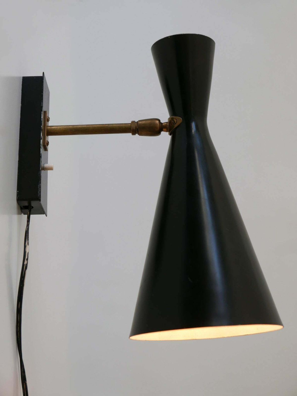 Rare And Elegant Mid Century Modern Diabolo Sconce By Bag Turgi Switzerland 1950s photo Lighting