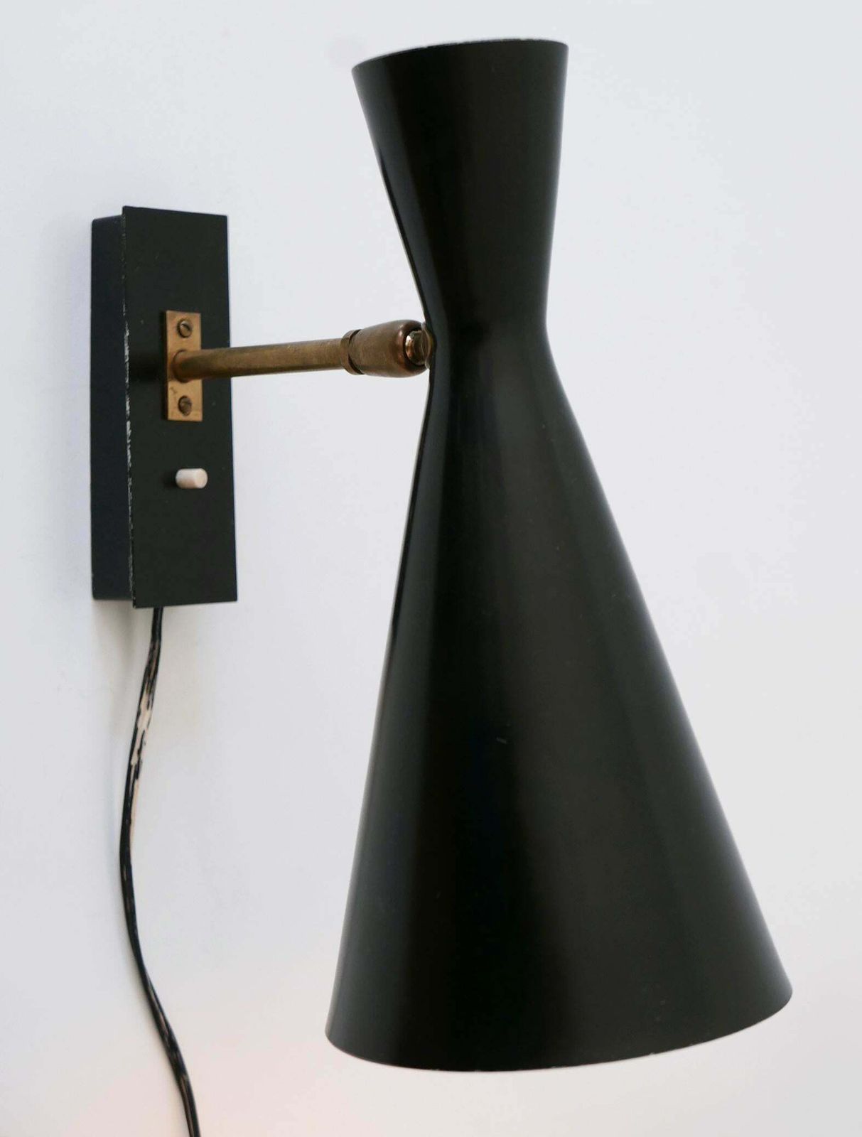 Rare And Elegant Mid Century Modern Diabolo Sconce By Bag Turgi Switzerland 1950s photo 1997.0