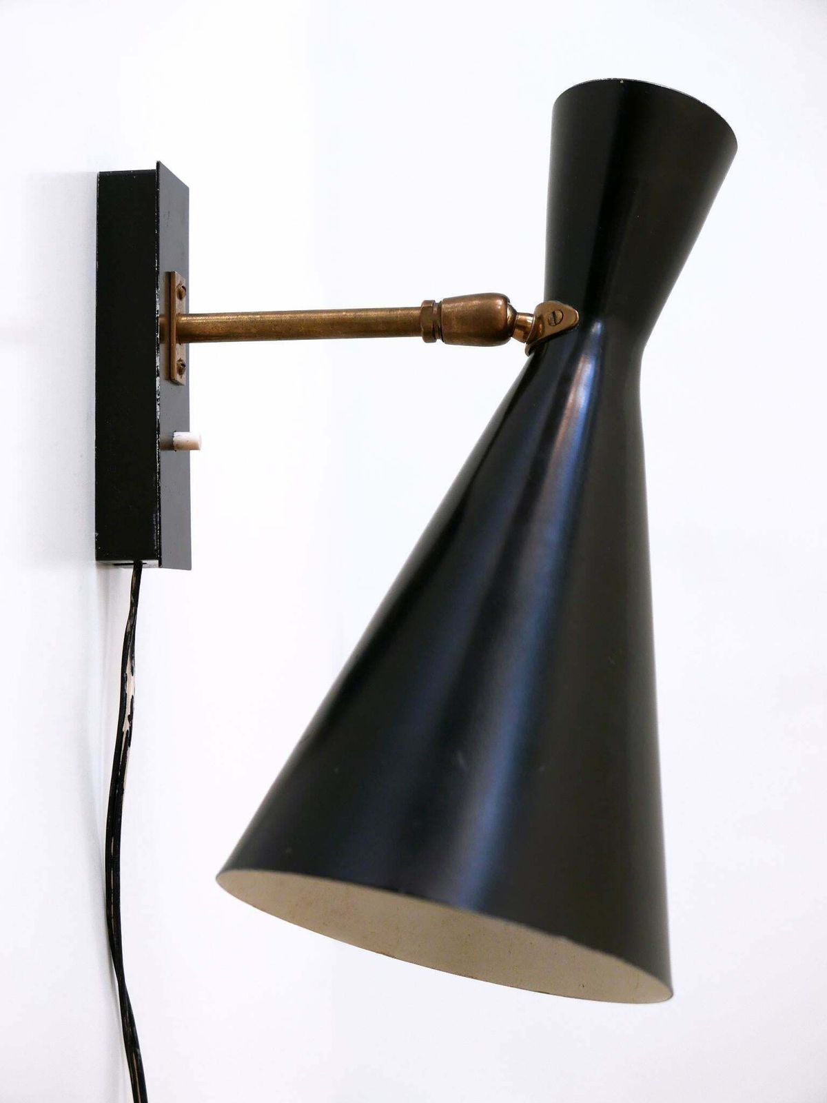 photo furniture Rare And Elegant Mid Century Modern Diabolo Sconce By Bag Turgi Switzerland 1950s