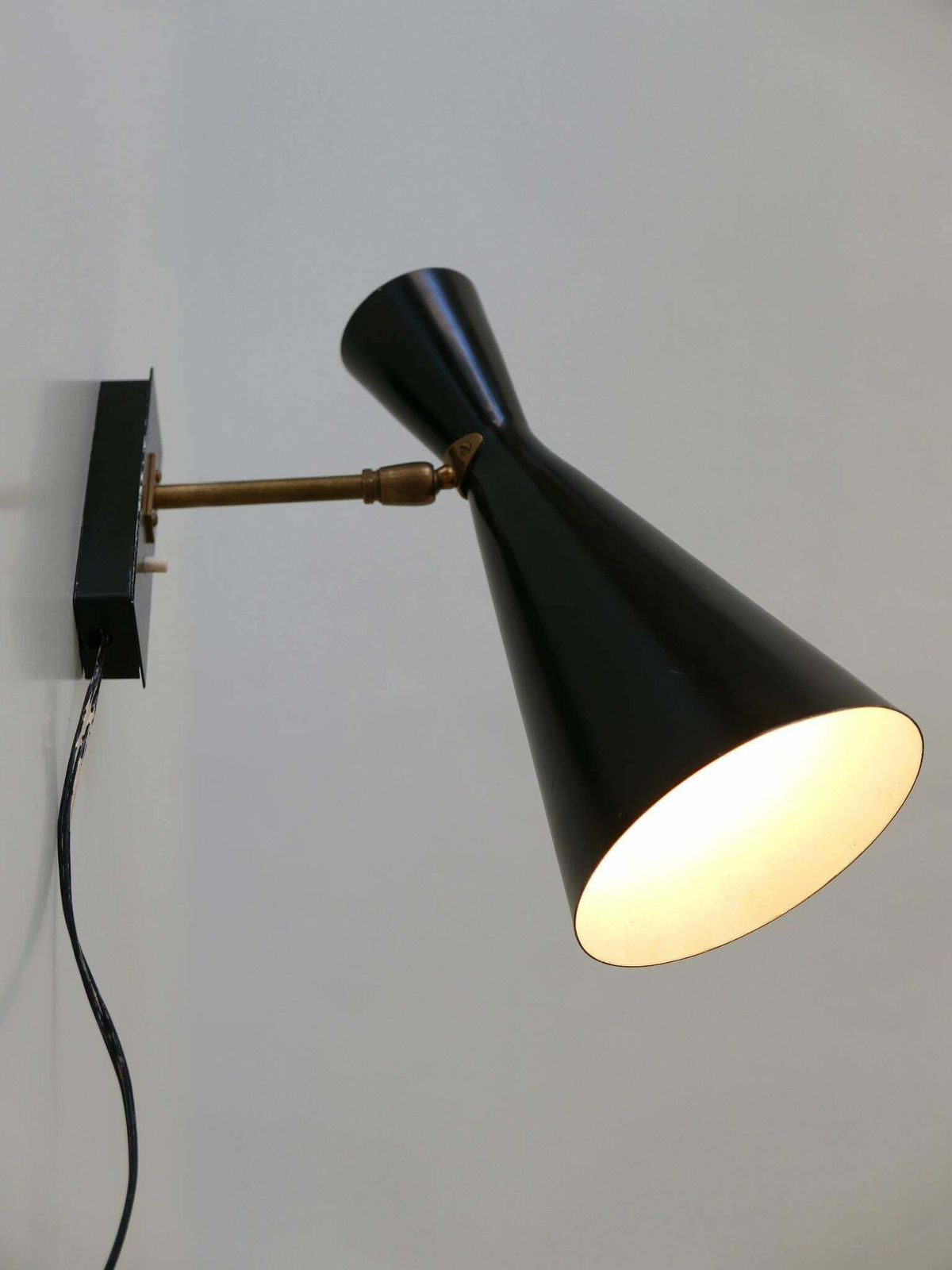 1997.0 Rare And Elegant Mid Century Modern Diabolo Sconce By Bag Turgi Switzerland 1950s photo
