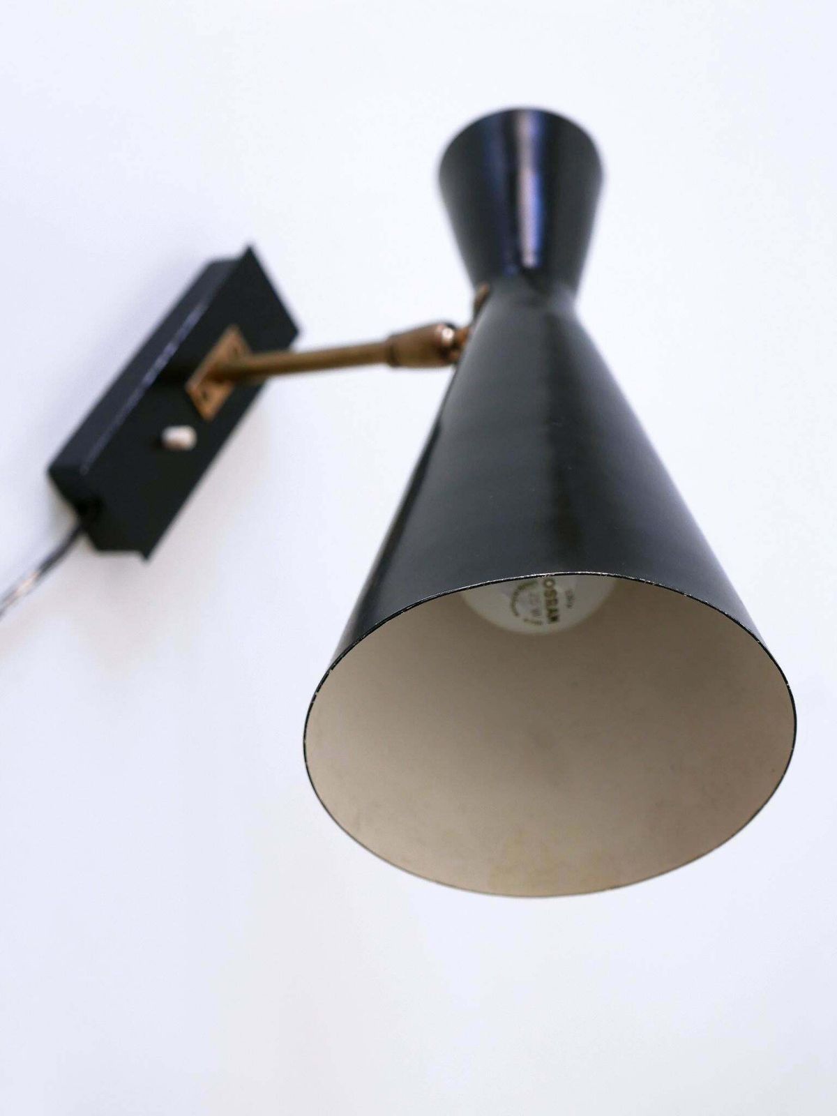 photo vinterior Rare And Elegant Mid Century Modern Diabolo Sconce By Bag Turgi Switzerland 1950s