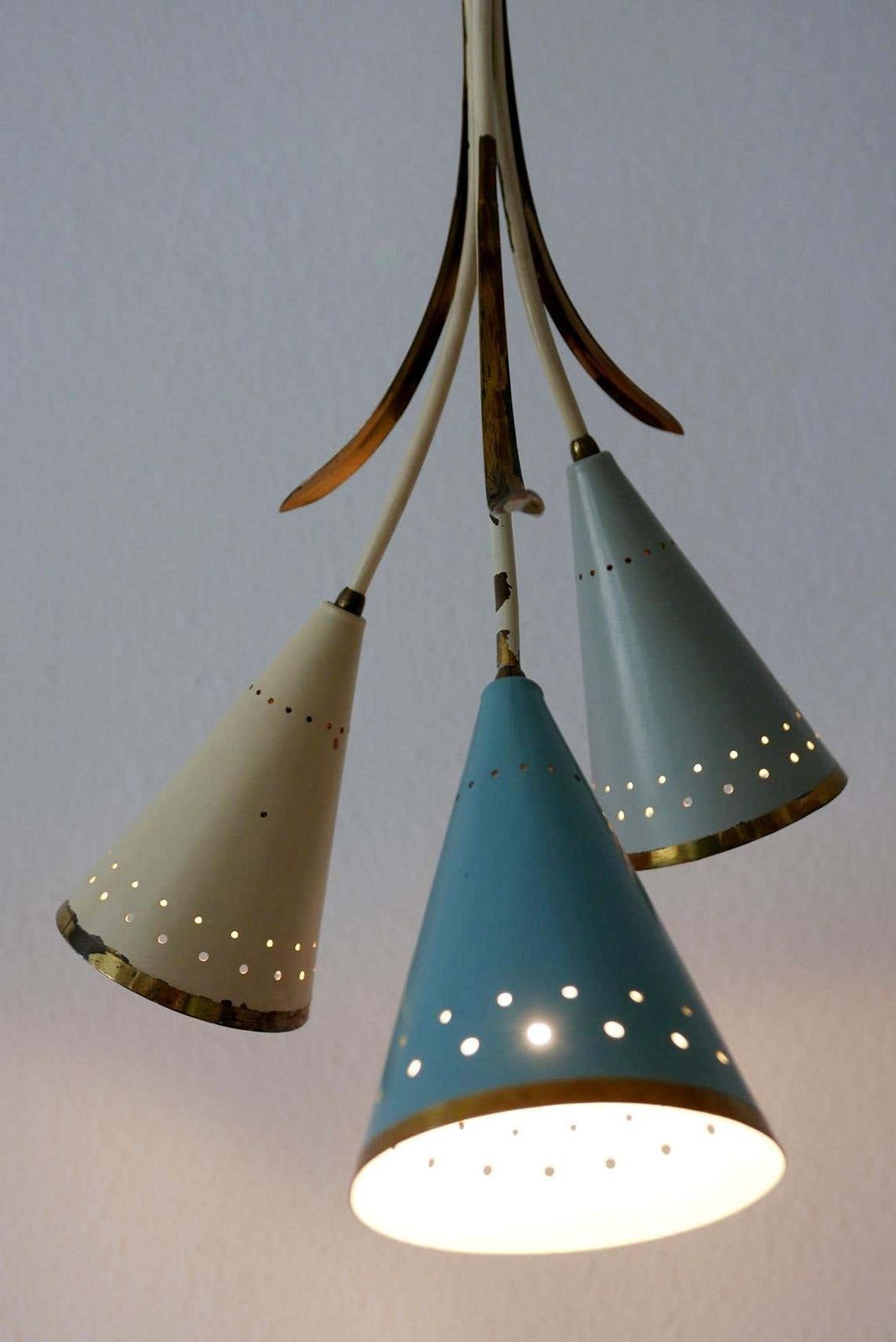 photo for sale Lovely Mid Century Modern Sputnik Chandelier Or Pendant Lamp, 1950s, Germany