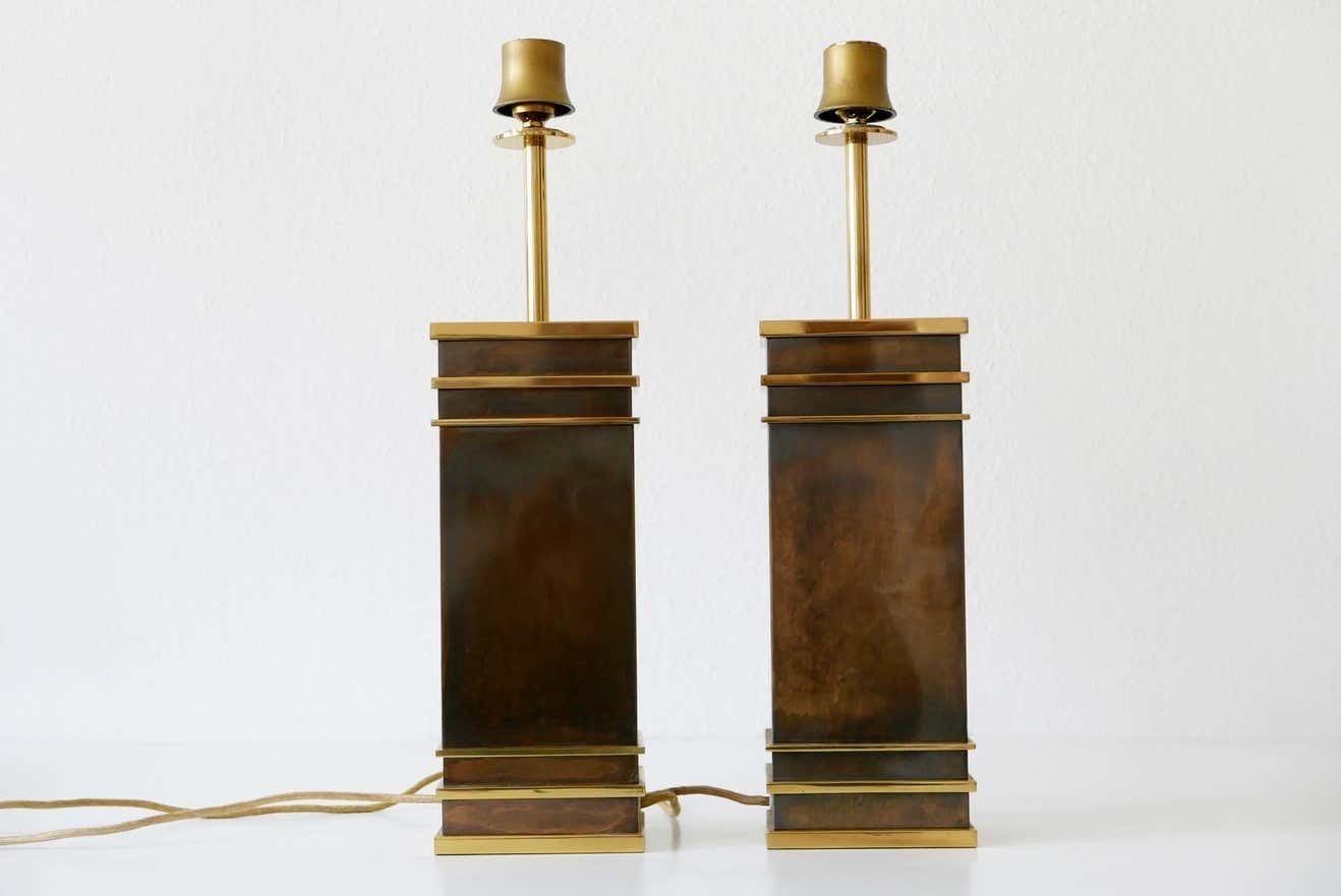 Set Of Two Monumental Midcentury Table Lamps By Vereinigte Werkstätten, Germany photo buy