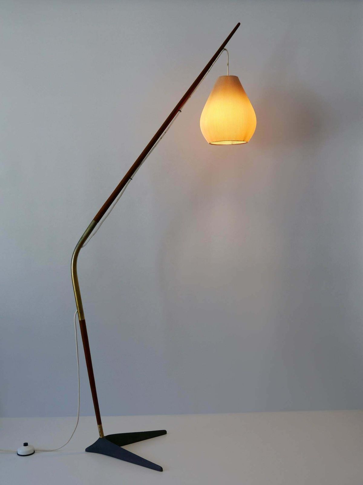 Exceptional Fishing Pole Floor Lamp By Svend Aage Holm Sørensen Denmark 1950s photo for sale