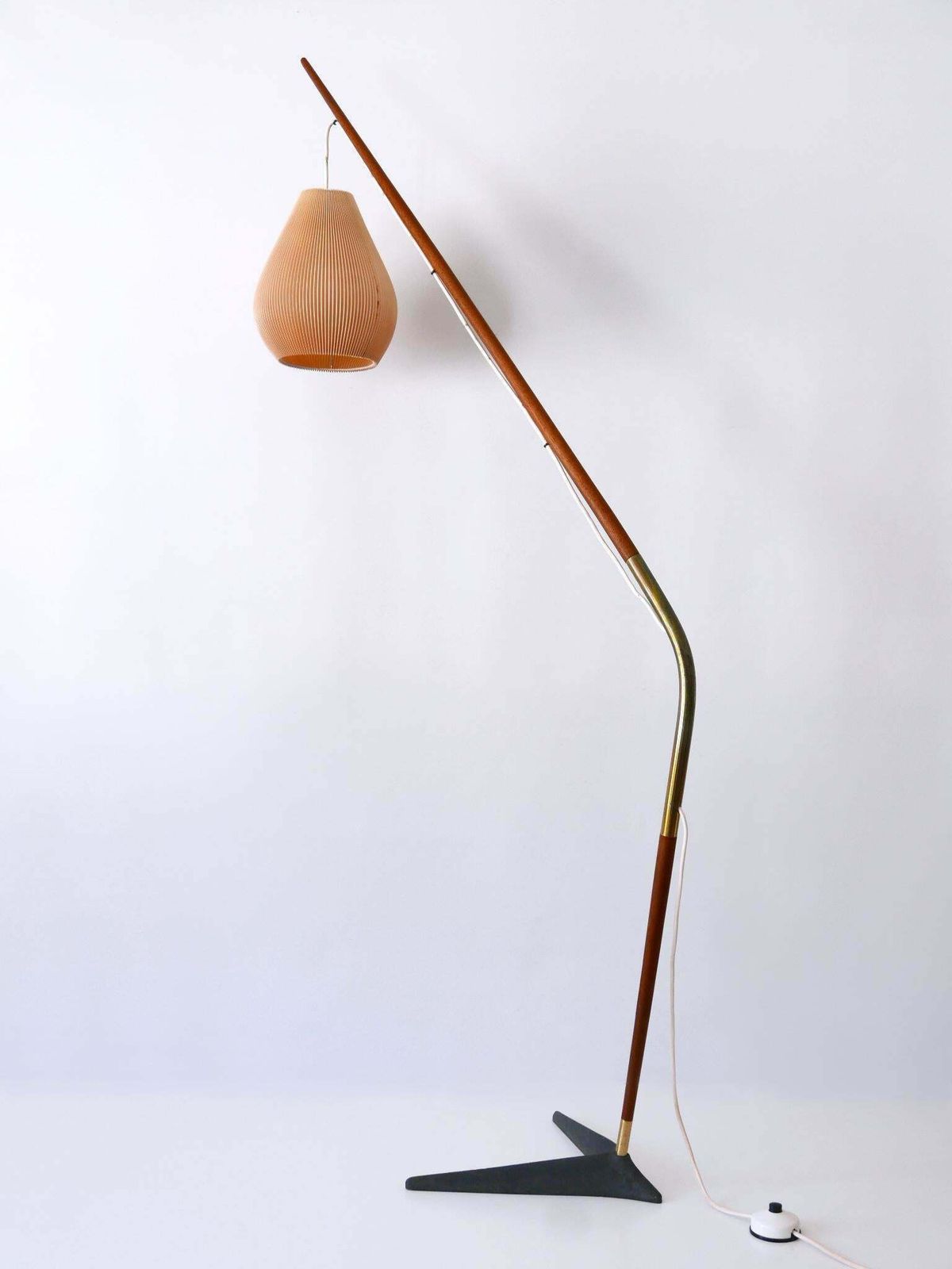 photo vintage Exceptional Fishing Pole Floor Lamp By Svend Aage Holm Sørensen Denmark 1950s