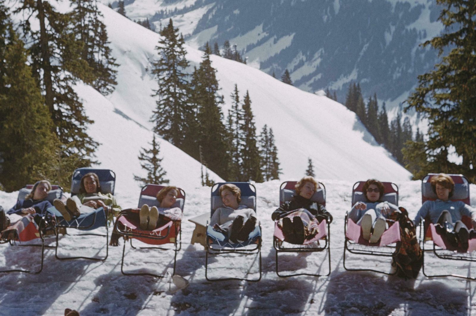 Lounging In Gstaad By Slim Aarons photo furniture