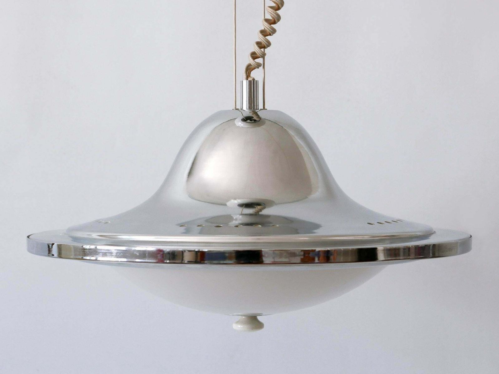 photo furniture Rare And Large Mid Century Modern Counterweight Pendant Lamp Ufo Italy 1960s