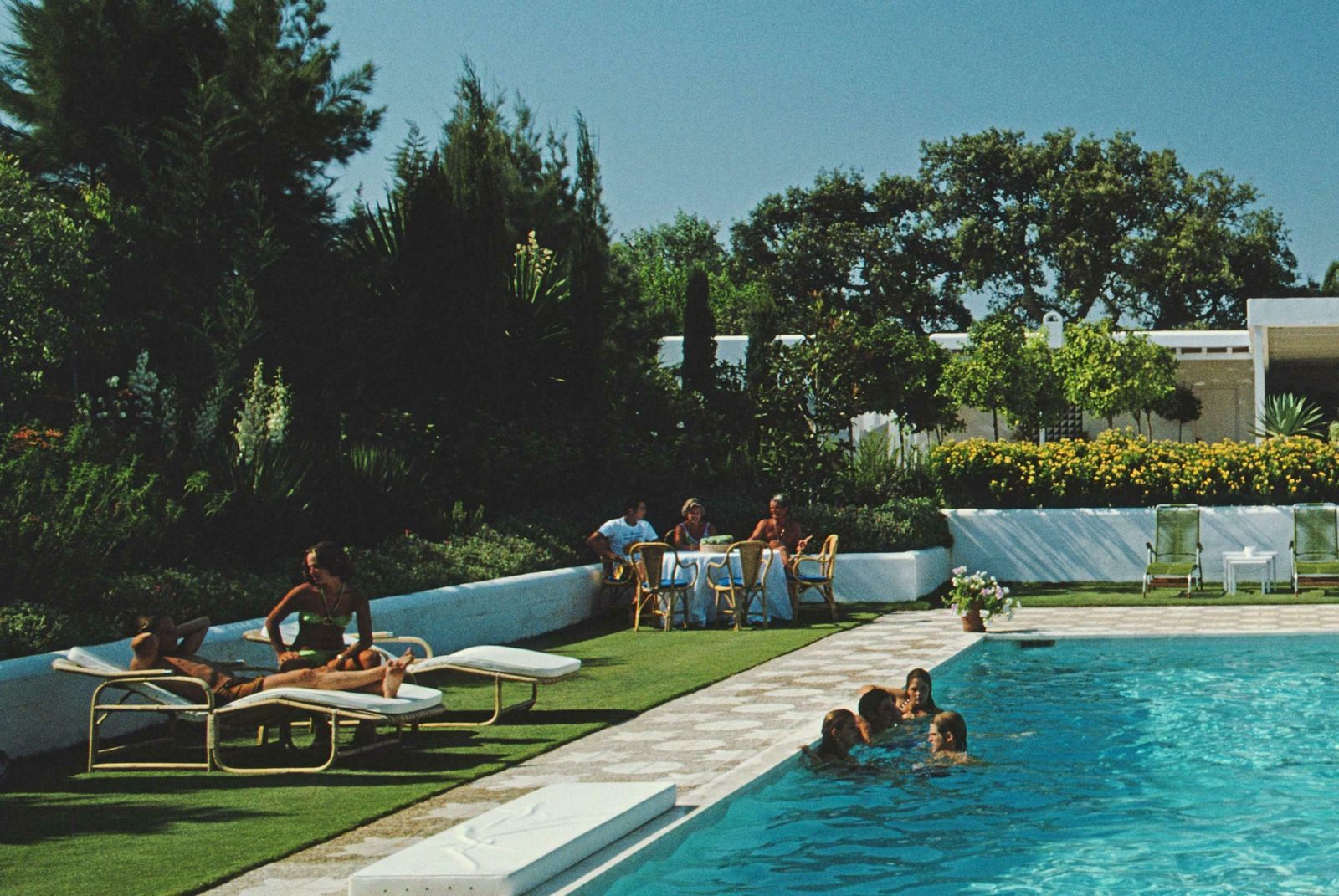 Poolside In Sotogrande By Slim Aarons photo Art