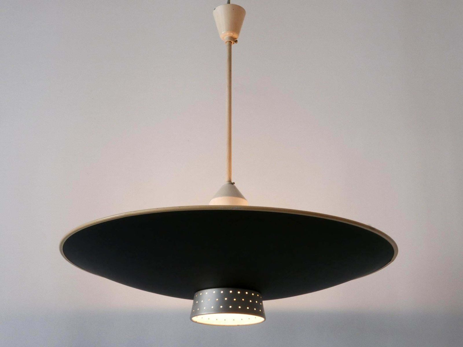 Rare Mid Century Modern 4 Flamed Pendant Lamp Dd 39 By Philips Netherlands 1950s photo vintage