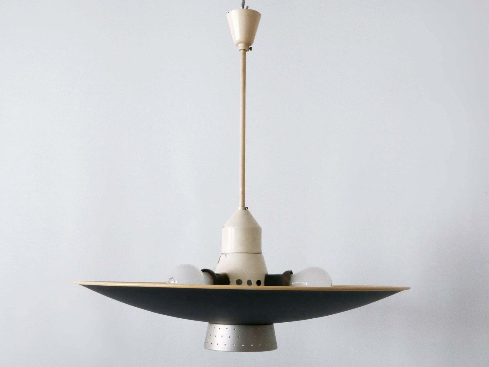 photo buy Rare Mid Century Modern 4 Flamed Pendant Lamp Dd 39 By Philips Netherlands 1950s