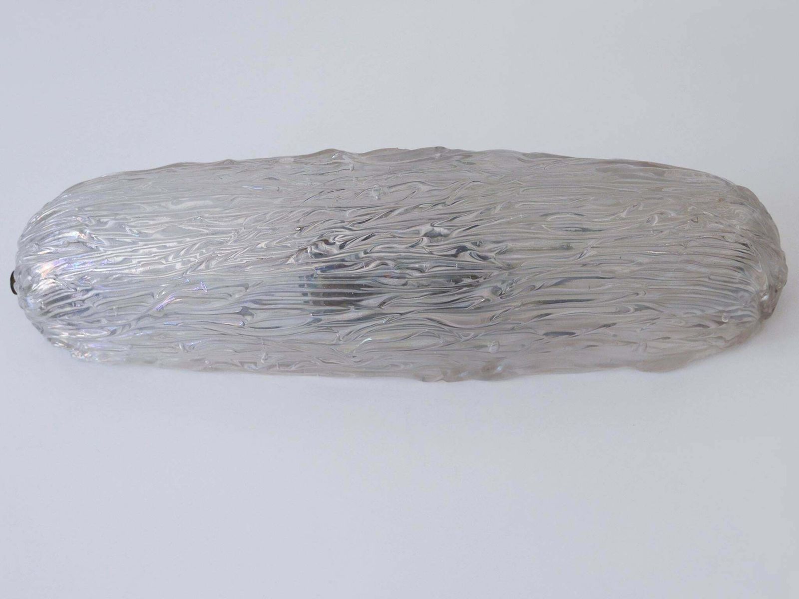 Elegant Mid Century Modern Iridescent Murano Glass Ceiling Lamp Or Sconce 1950s photo 1634.0