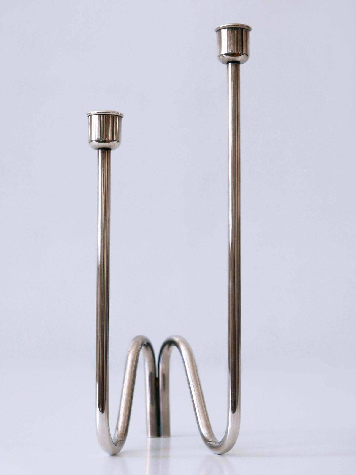 Elegant Mid Century Modern Candle Holder Flamma By Lino Sabattini Italy 1970s photo furniture