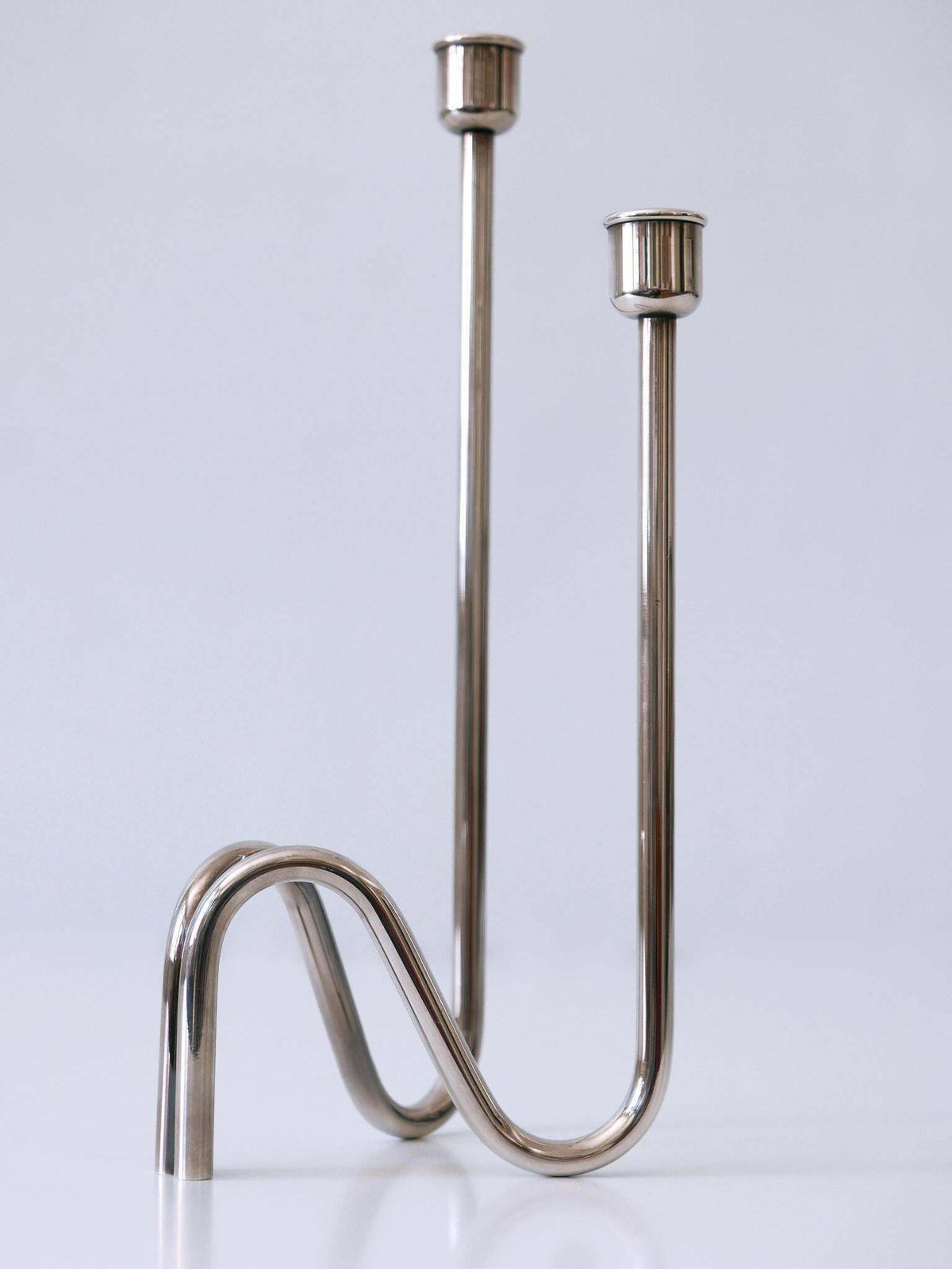 Elegant Mid Century Modern Candle Holder Flamma By Lino Sabattini Italy 1970s photo 1633.0