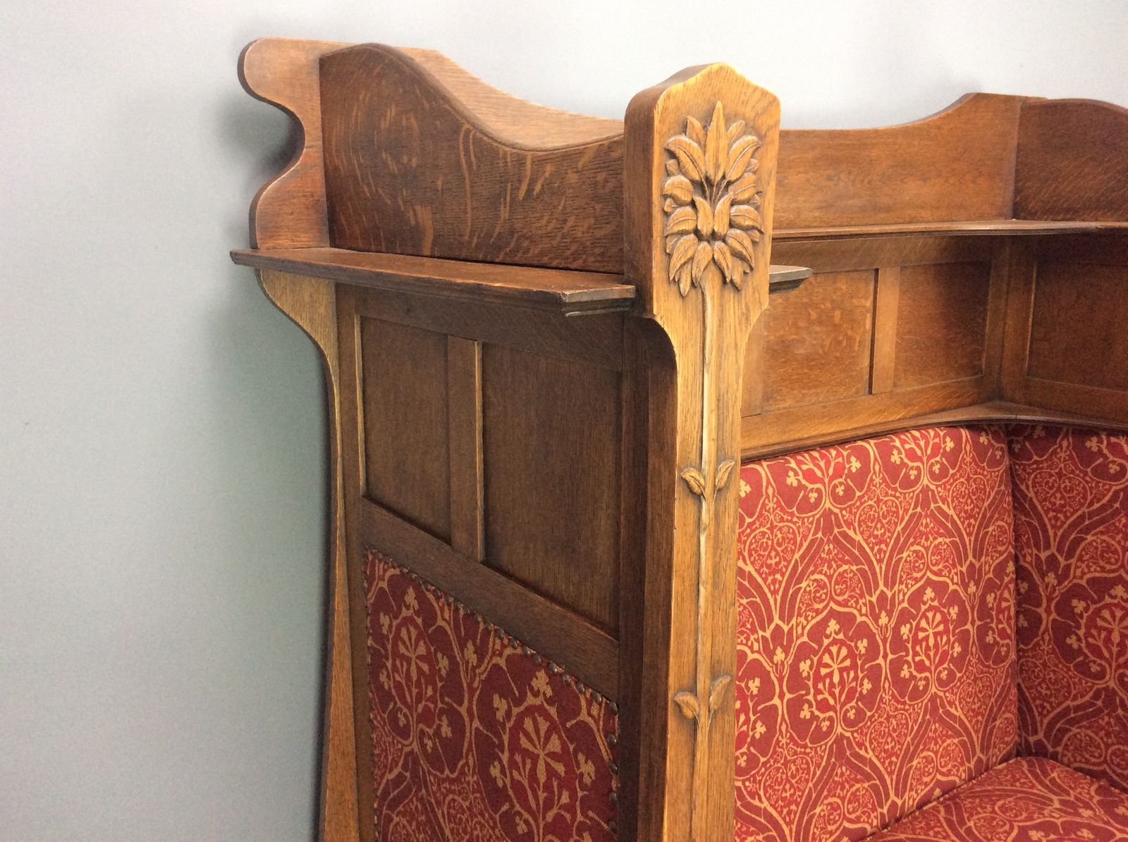 Rare George Montague Ellwood Oak Settle C1900 For J S Henry, London photo 6590.0