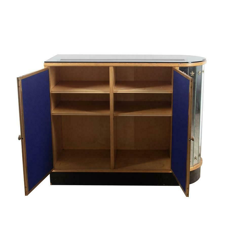 20th Century Glazed Cocktail Cabinet In The Style Of Renee Drouet photo furniture
