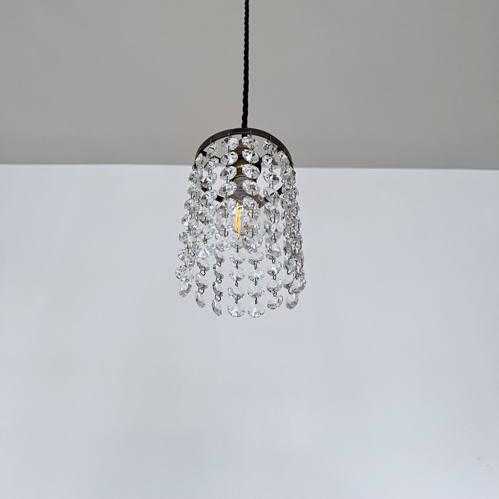 Brass Crystal Button Pendants photo buy