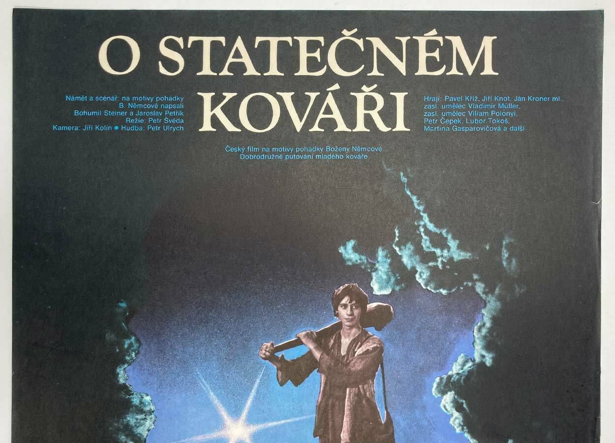 Original Film Poster, The Brave Blacksmith, Alexej Jaroš, 1983, Genuine Czech Vintage Print photo furniture