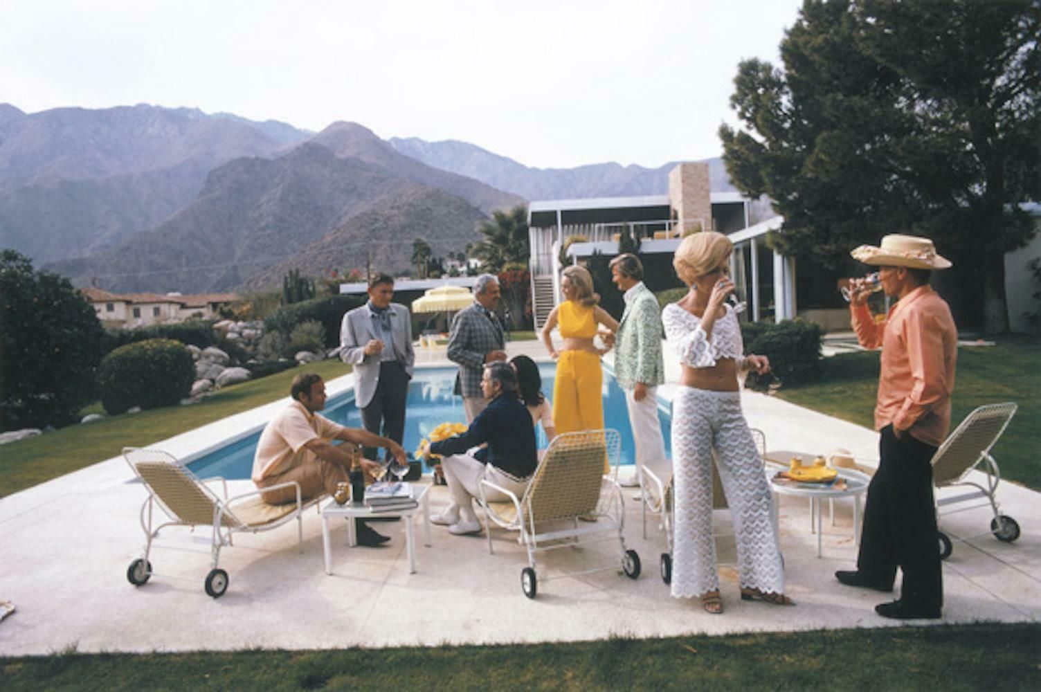 Poolside Social By Slim Aarons   Limited Edition Estate Stamped C Type Print