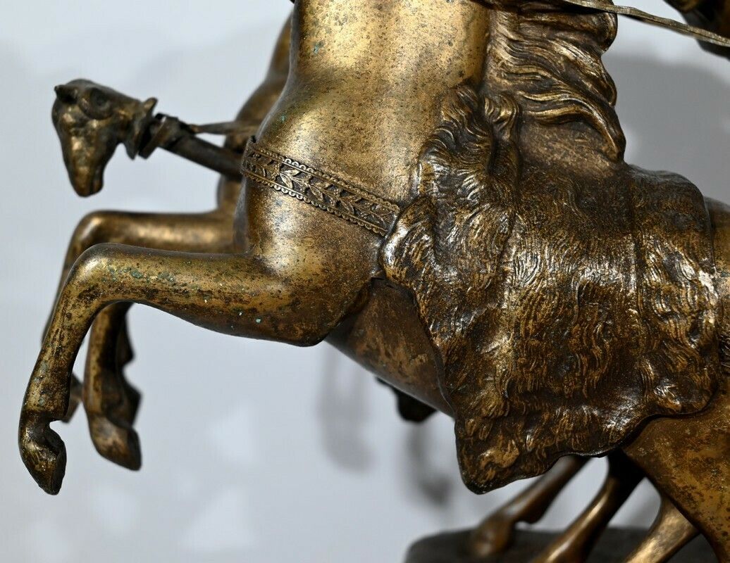 Important Spelter Clock “Roman Race” By X.Raphanel – Late 19th Century photo buy