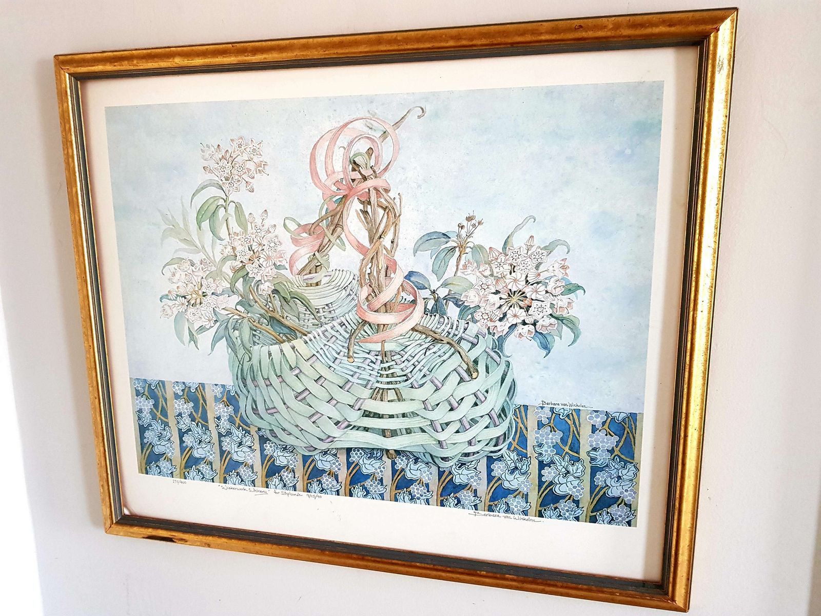 Large, Limited Edition, Framed & Signed Print By Barbara Van Winkelen photo furniture