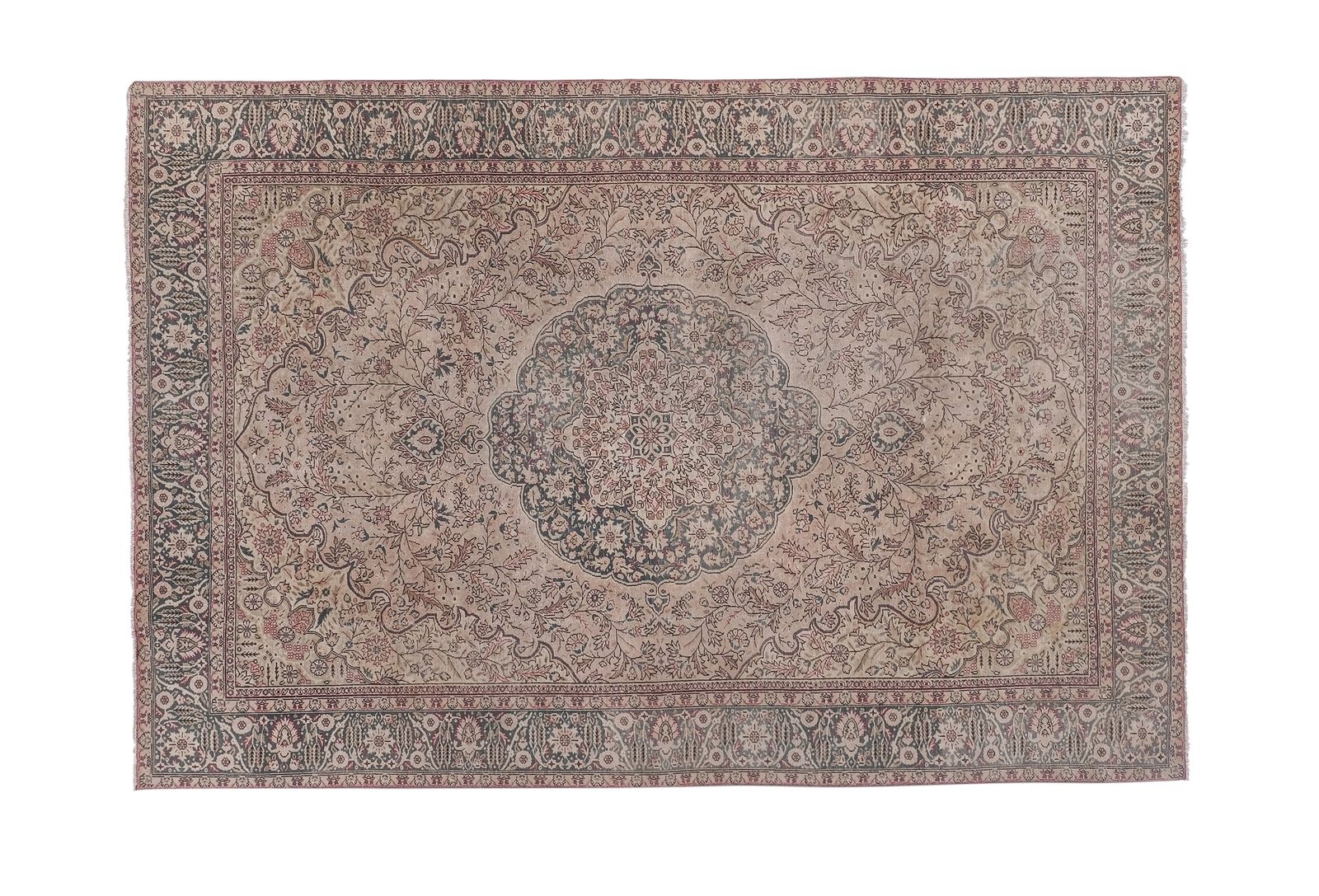 Vintage Turkish Sparta Carpet   Large Square Area Rug photo Textiles