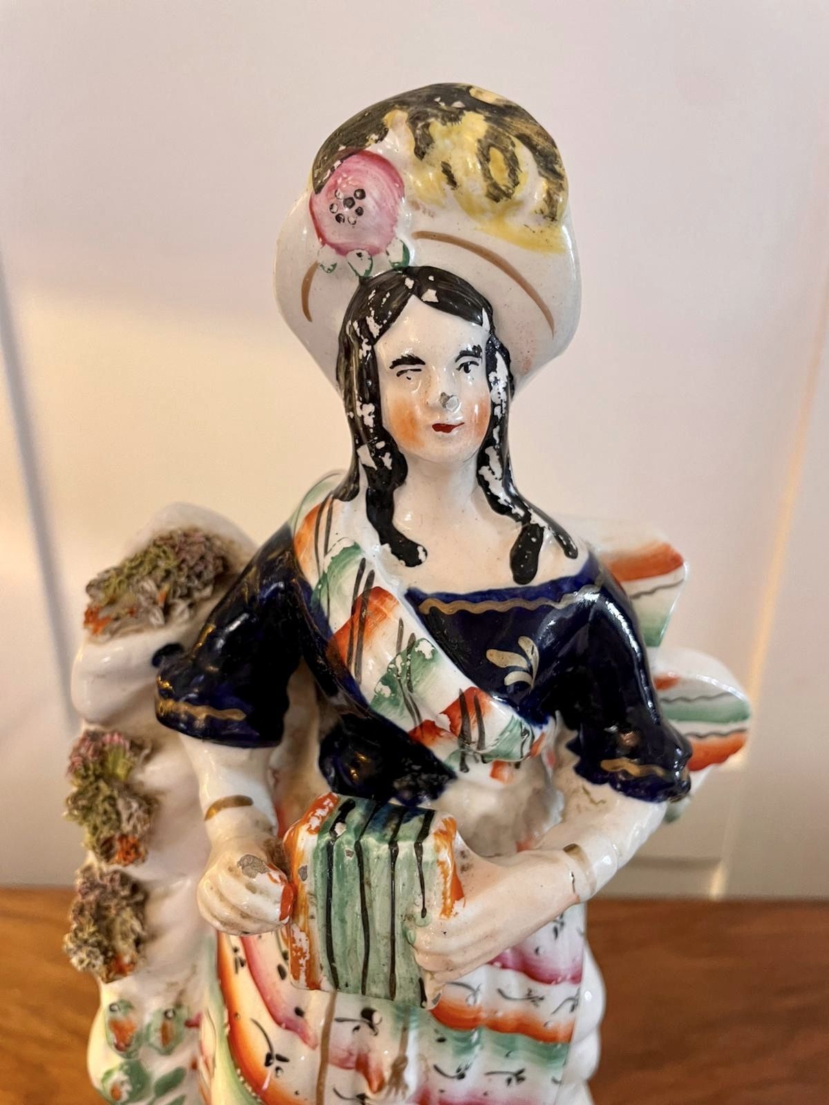 Antique 19th Century Staffordshire Flatback Figure photo for sale