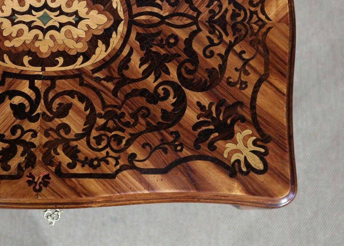 photo for sale Exceptional Worker In Louis XV Marquetry, Napoleon III Period, 19th Century