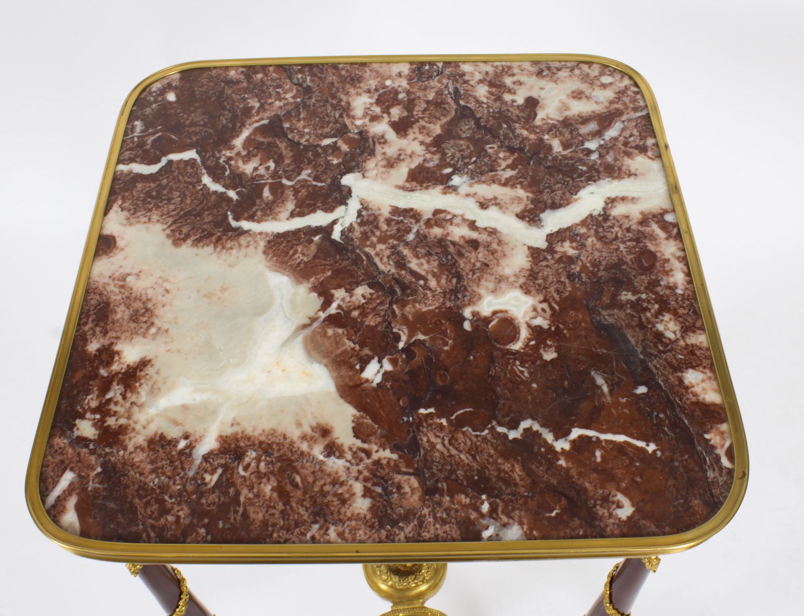 Vintage Pair Of French Louis Revival Ormolu Mounted Occasional Tables 20th C photo vintage