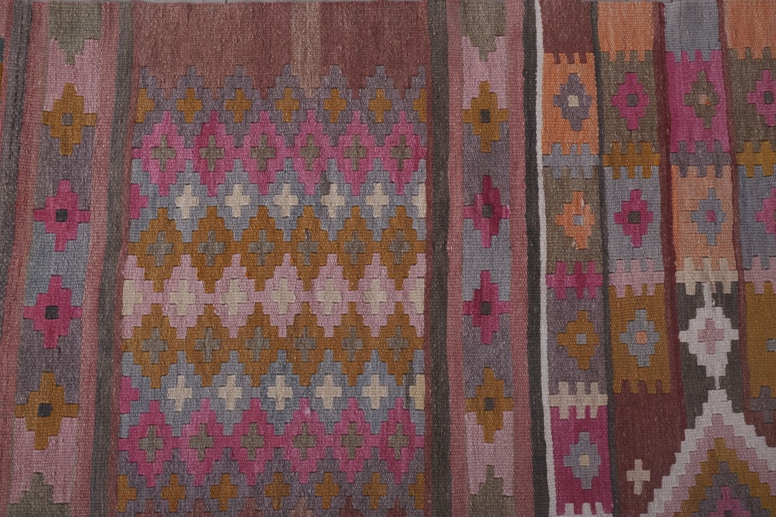 Textiles Turkish Handmade Runner Rug Kilim   Extra Long Hallway photo