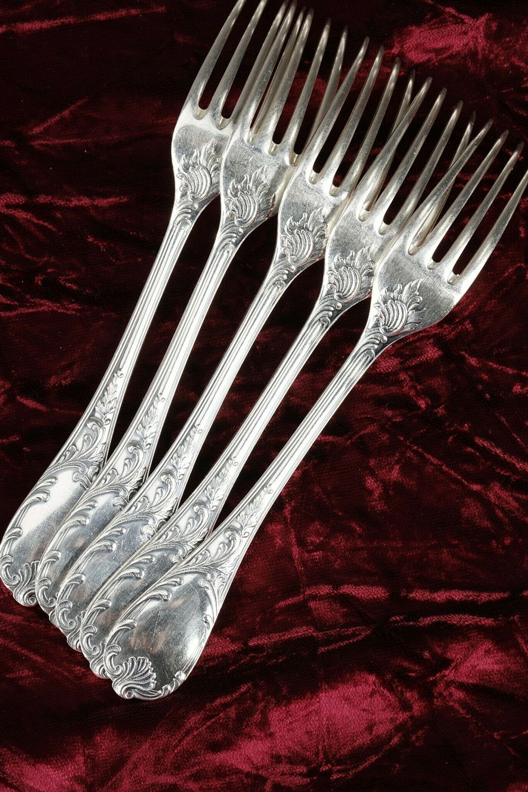 Christofle   Set Of 51 Louis XV Style Silver Plated Flatware photo vintage