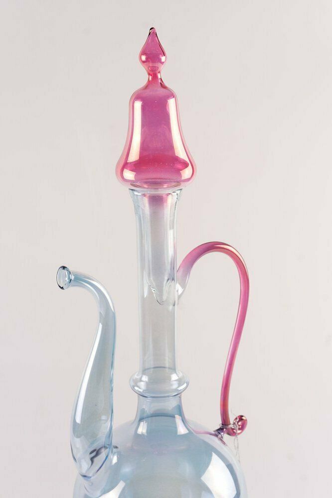 Mouth Blown Glass Bottle From Parise Vetro, Italy photo for sale