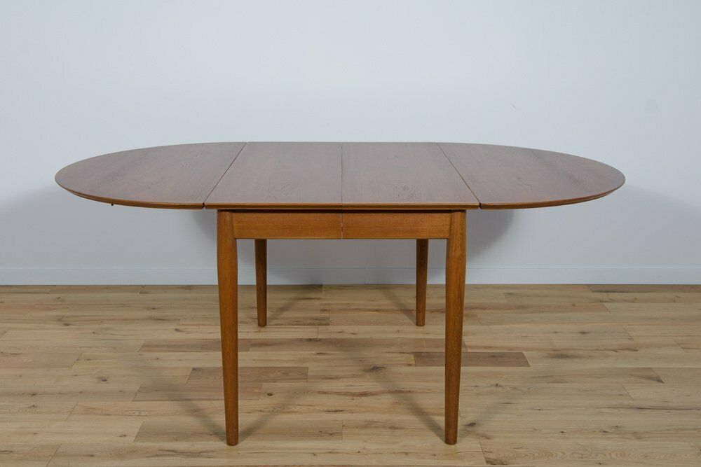 Mid Century Danish Extendable Dining Table In Teak, 1960s photo vinterior