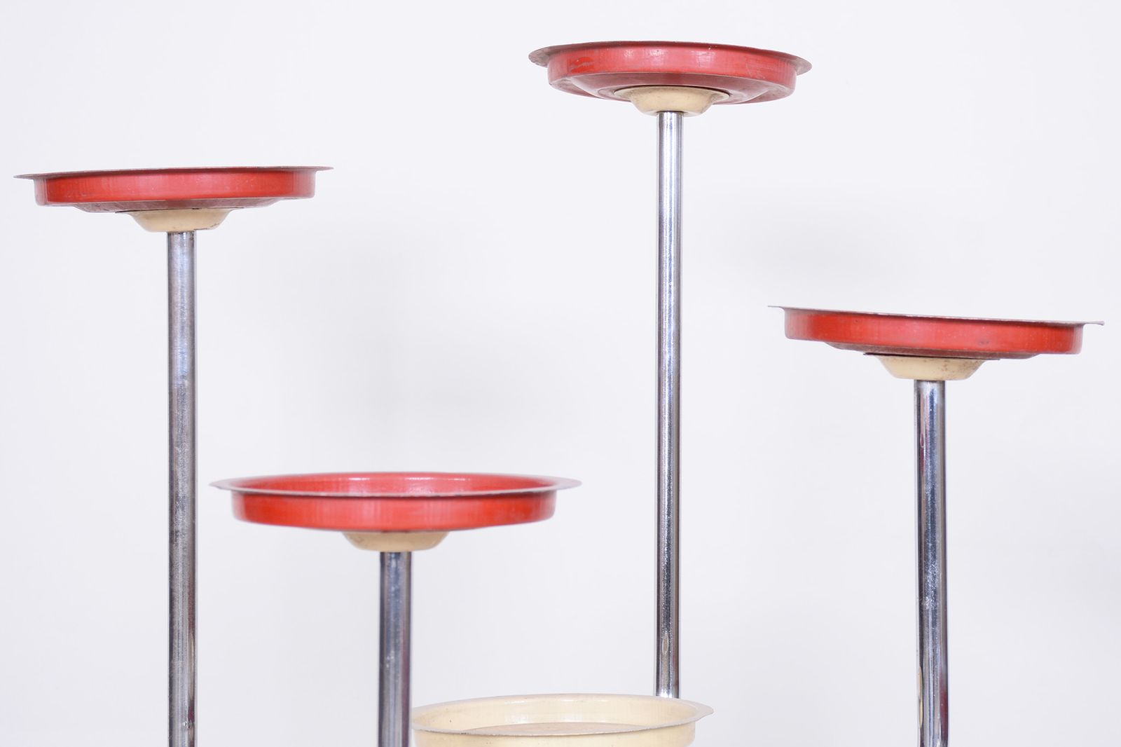 Czech Bauhaus Flower Stand Made Of Chrome Plated Steel, Very Well Preserved And Stable, Czechia, 1930s photo furniture