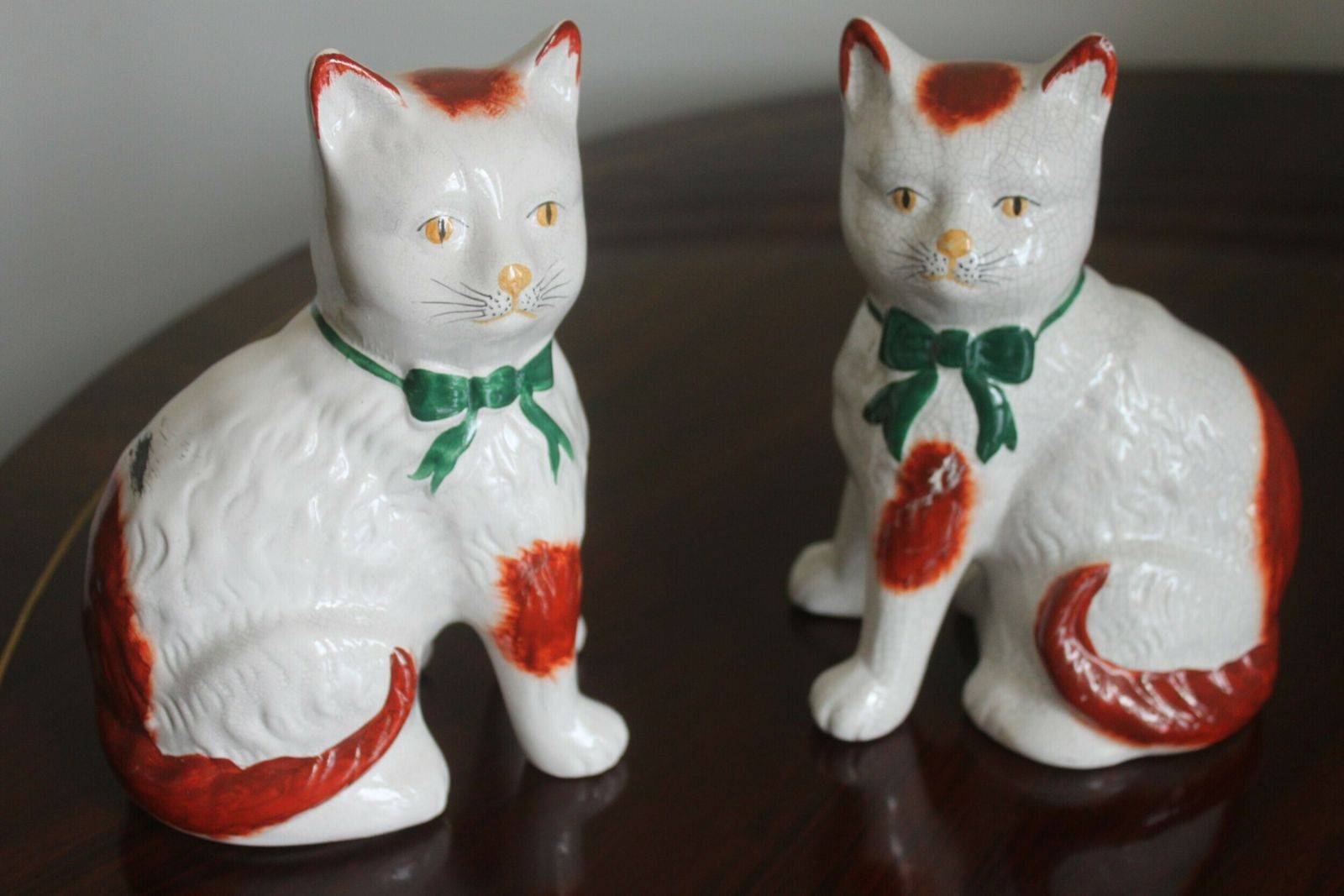 A Pair Of 19th Century Staffordshire Cats photo furniture