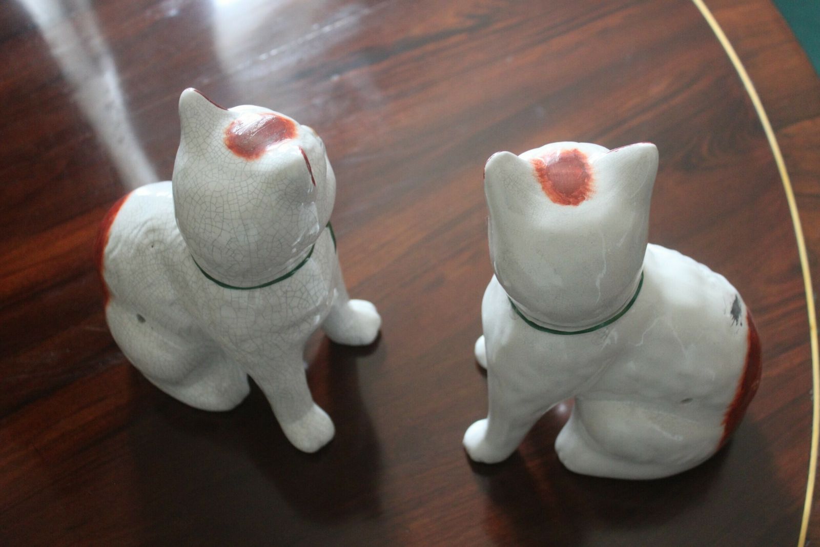 A Pair Of 19th Century Staffordshire Cats photo Home Decor