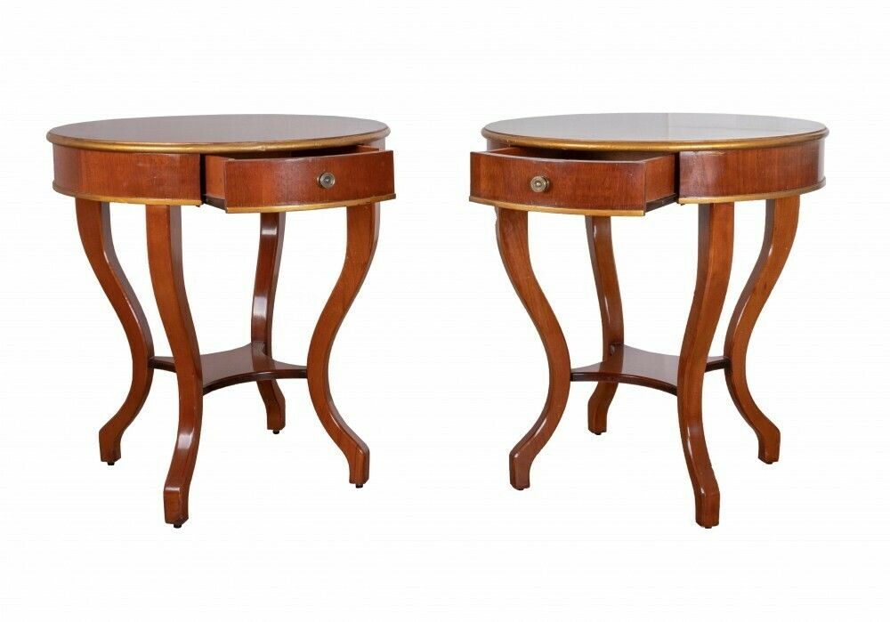 Pair Art Deco Side Tables  Vintage Furniture 1930 photo for sale