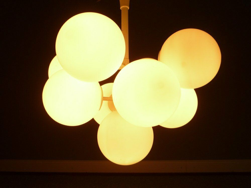 Sputnik Chandelier By Max Bill For Temde Lights, Switzerland, 1960s photo Lighting