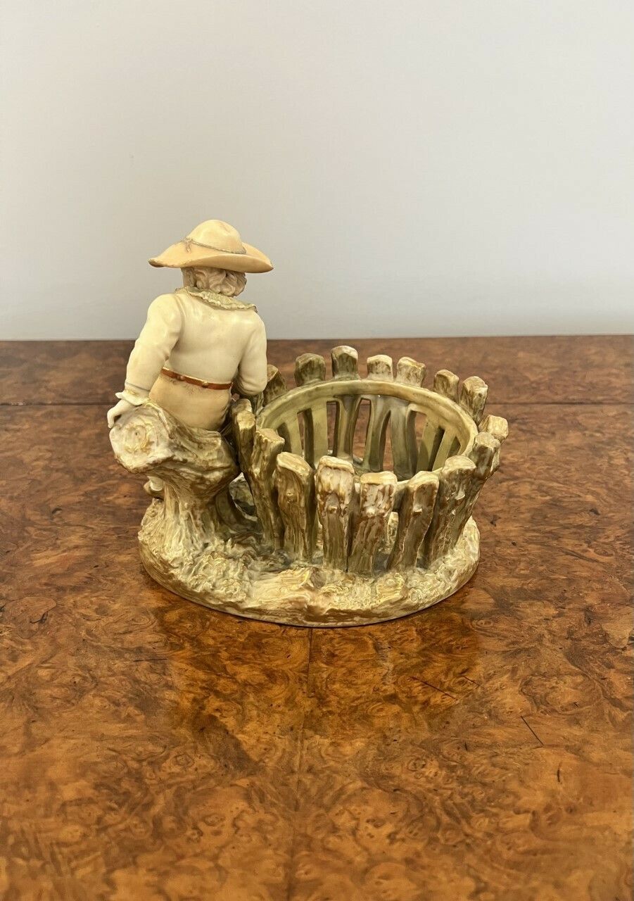 Fantastic Quality Antique Royal Worcester Figure With A Basket photo 495.0