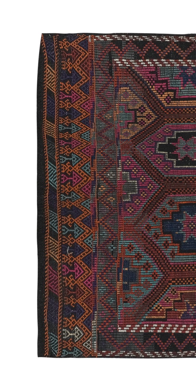 Turkish Kilim Masterpiece Hand Woven Wool Jajim Area Rug 5'6'' X 9'2'' photo Textiles