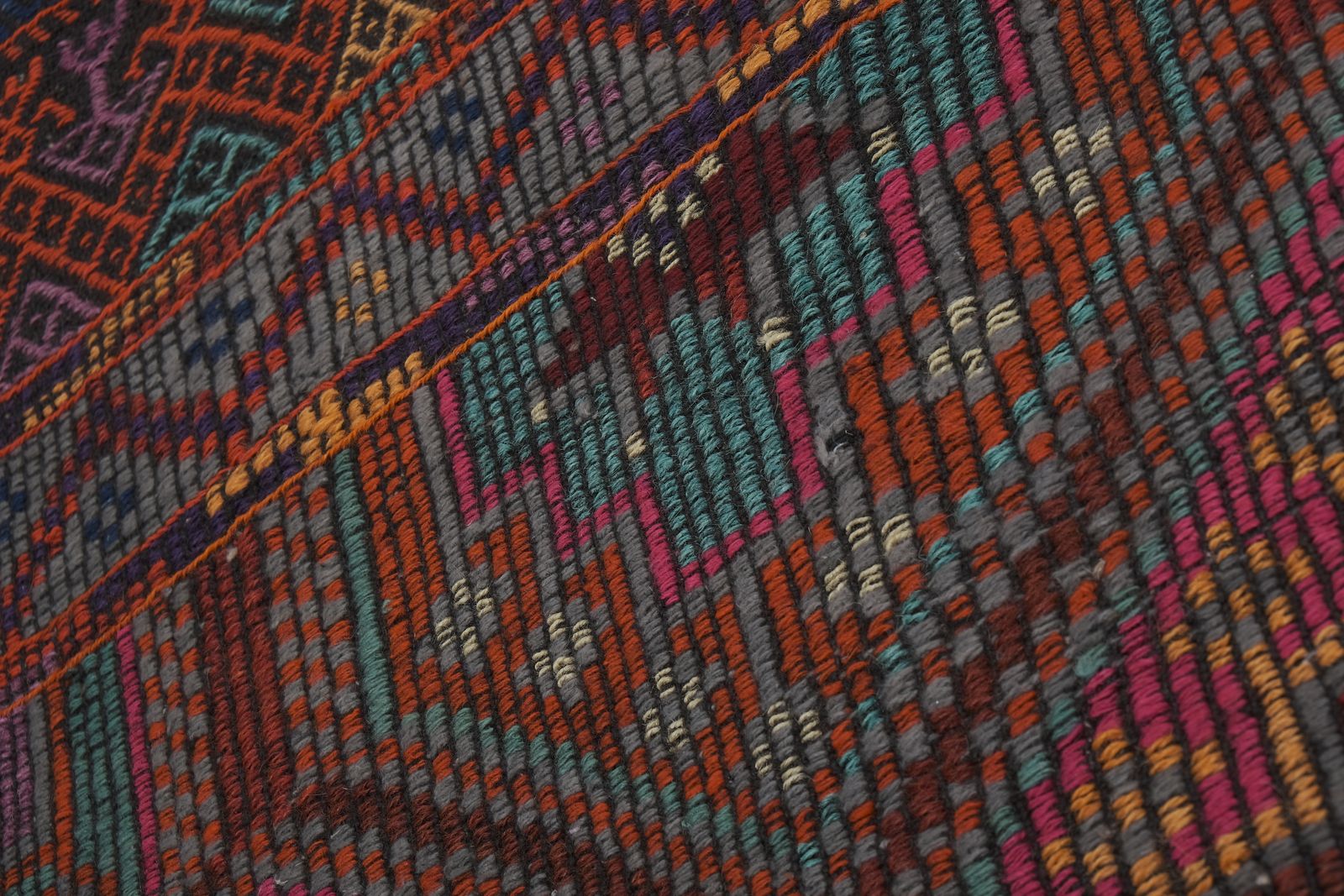 Turkish Kilim Masterpiece Hand Woven Wool Jajim Area Rug 5'6'' X 9'2'' photo 1100.0