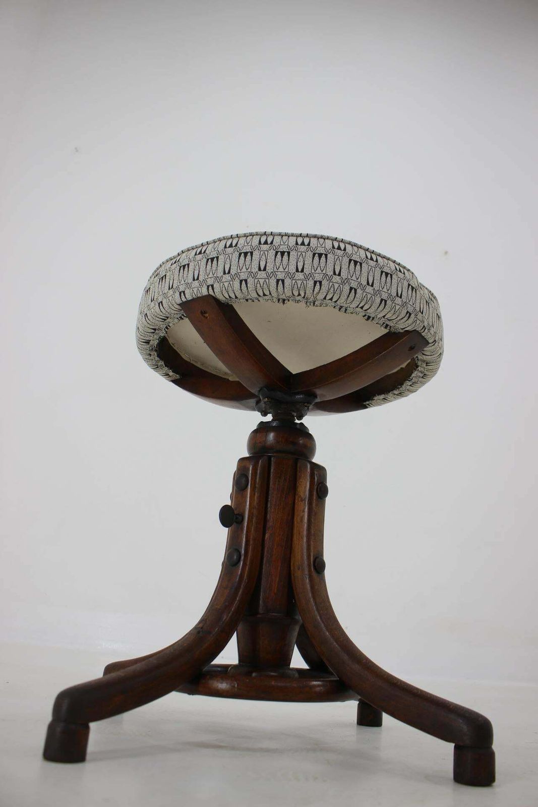 1930s Piano Bentwood Beech Stool ,Czechoslovakia photo buy