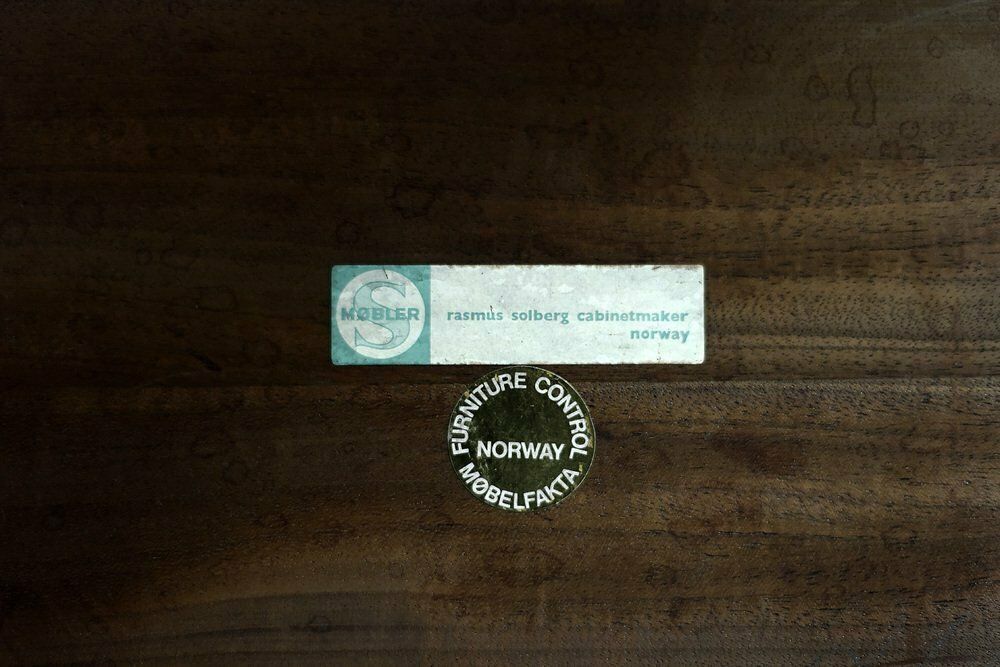 Mid Century Scandinavian Modern Rosewood Coffee Table By Rasmus Solberg For S Møbler, 1960s photo vintage